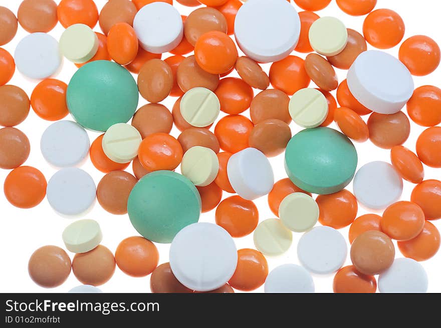 Background of colorful pills close up. Background of colorful pills close up