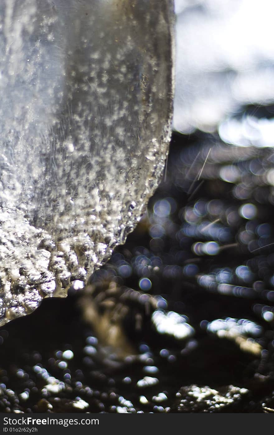 Close up of a block of ice. Close up of a block of ice