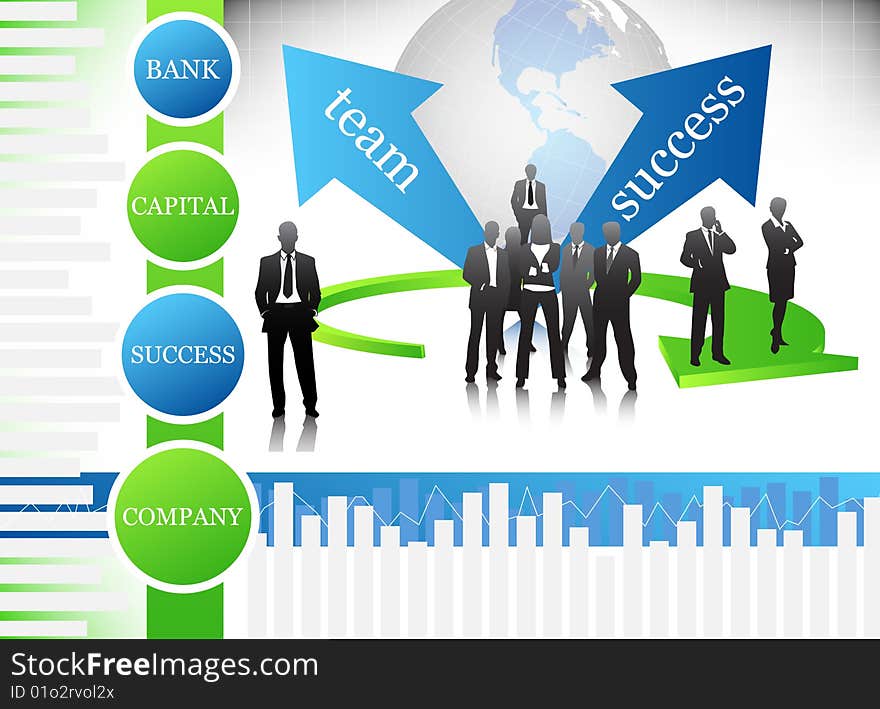 Vector illustration of business team. Vector illustration of business team