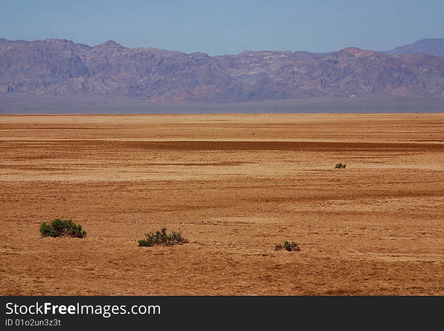 Landscape in the desert of Baja California Norte in Mexico