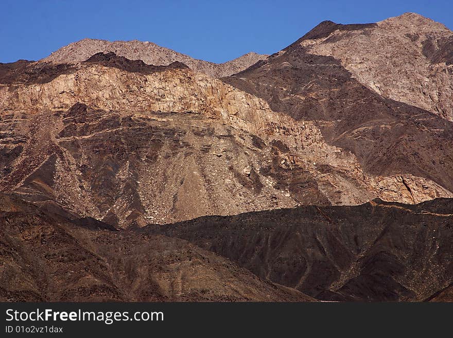 Landscape in the desert of Baja California Norte in Mexico