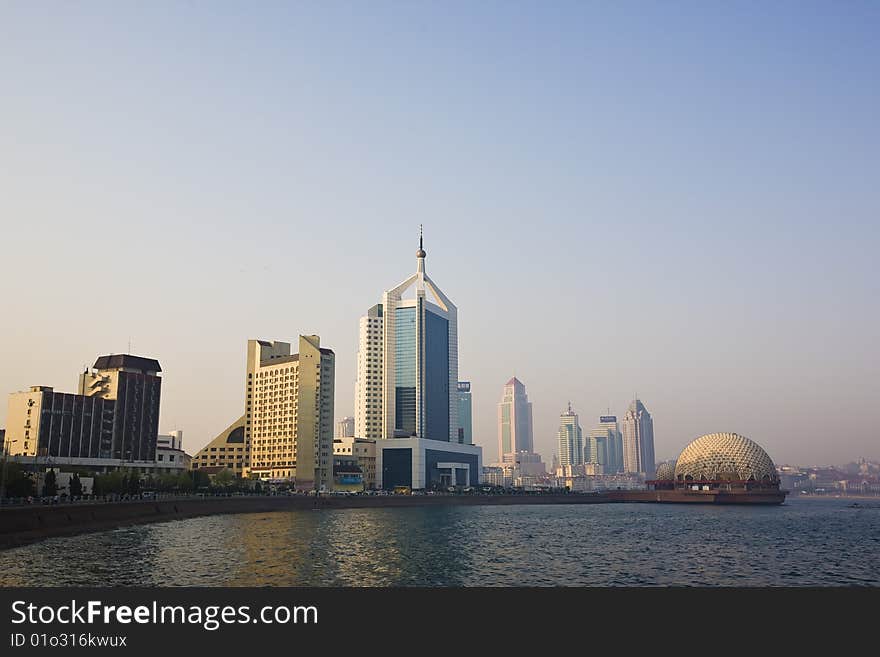 Summer view on the beach of nice city.qingdao china. Summer view on the beach of nice city.qingdao china.