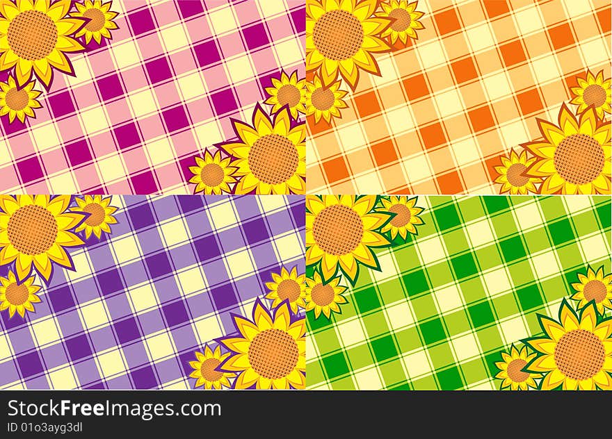 Cloth with sunflowers