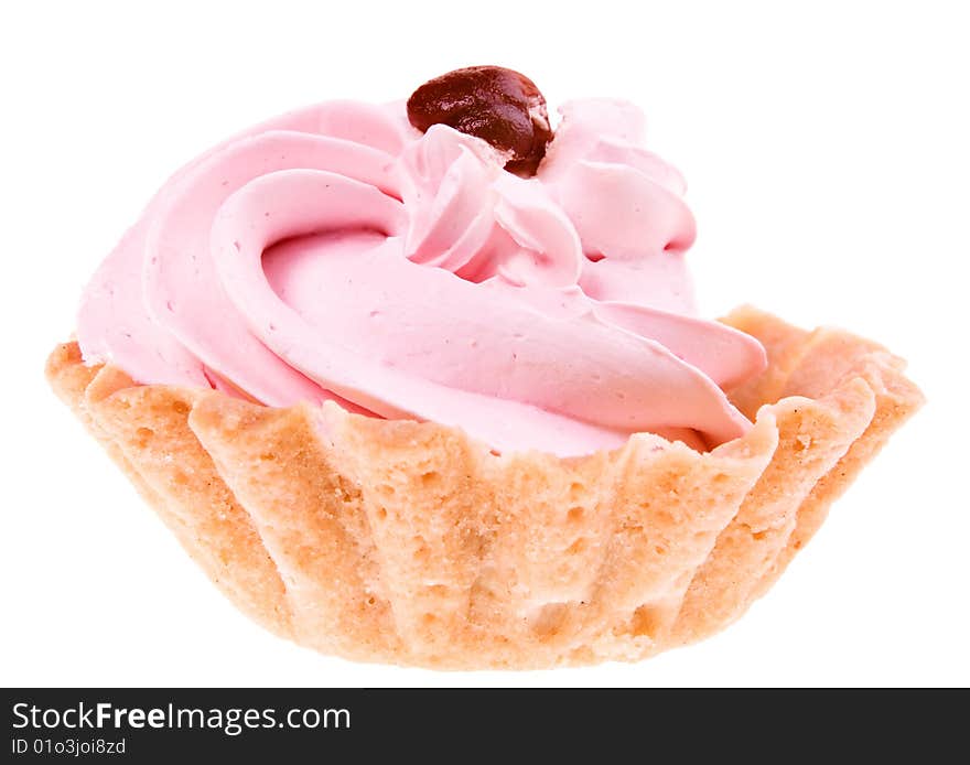 Cupcake isolated on white background