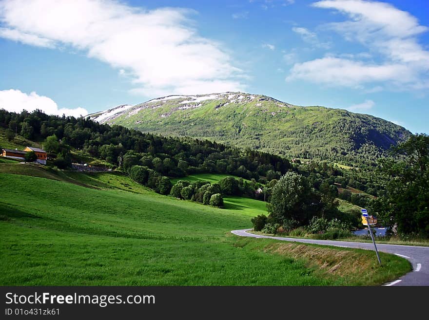 Idyllic landscape in central norway