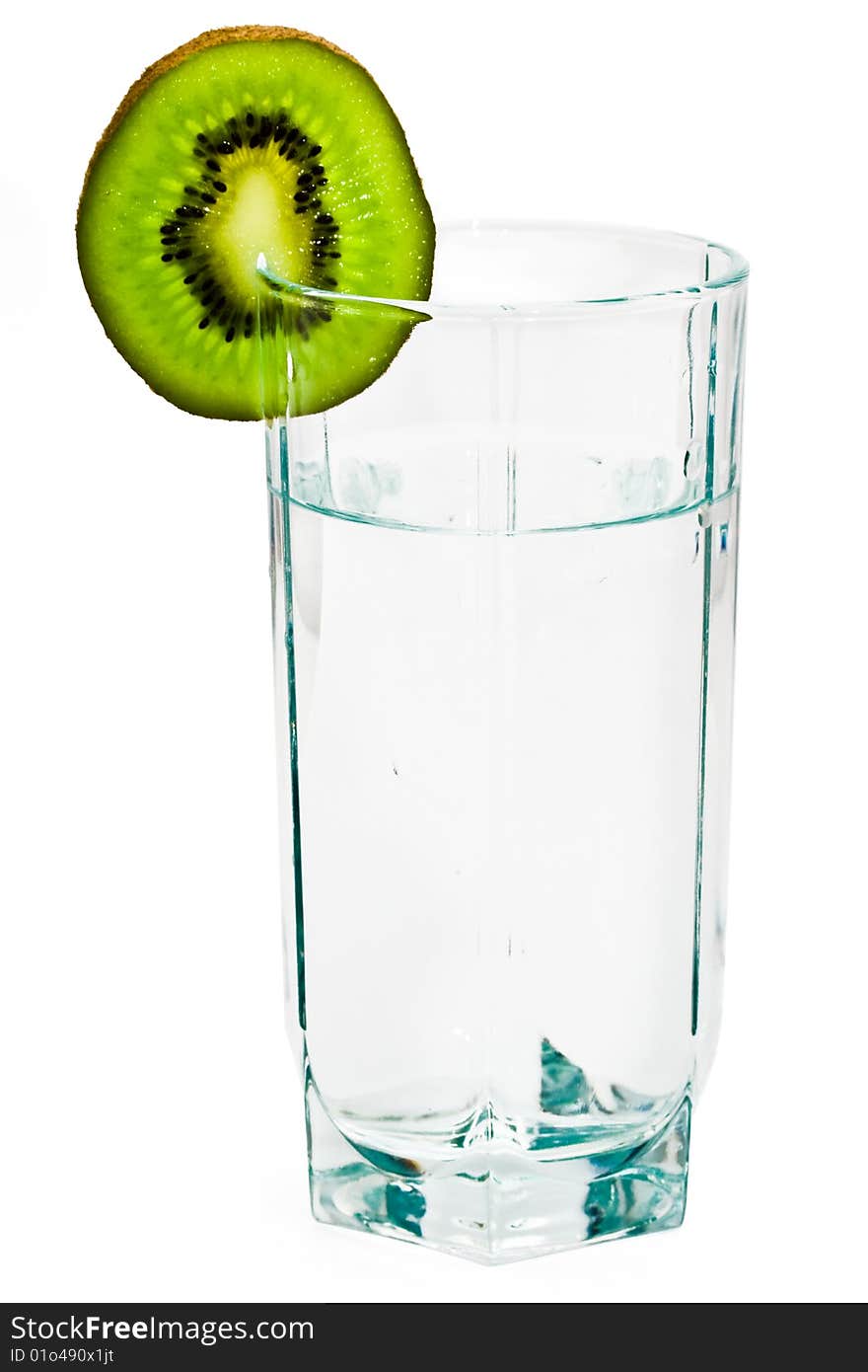 A glass of fresh and clear water. A glass of fresh and clear water