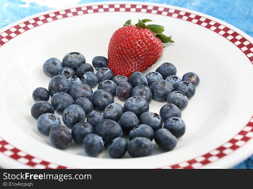 Summer fruit on plate