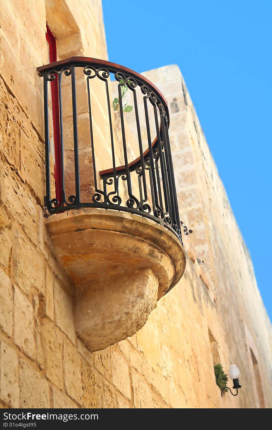 Balcony of old  Maltese house