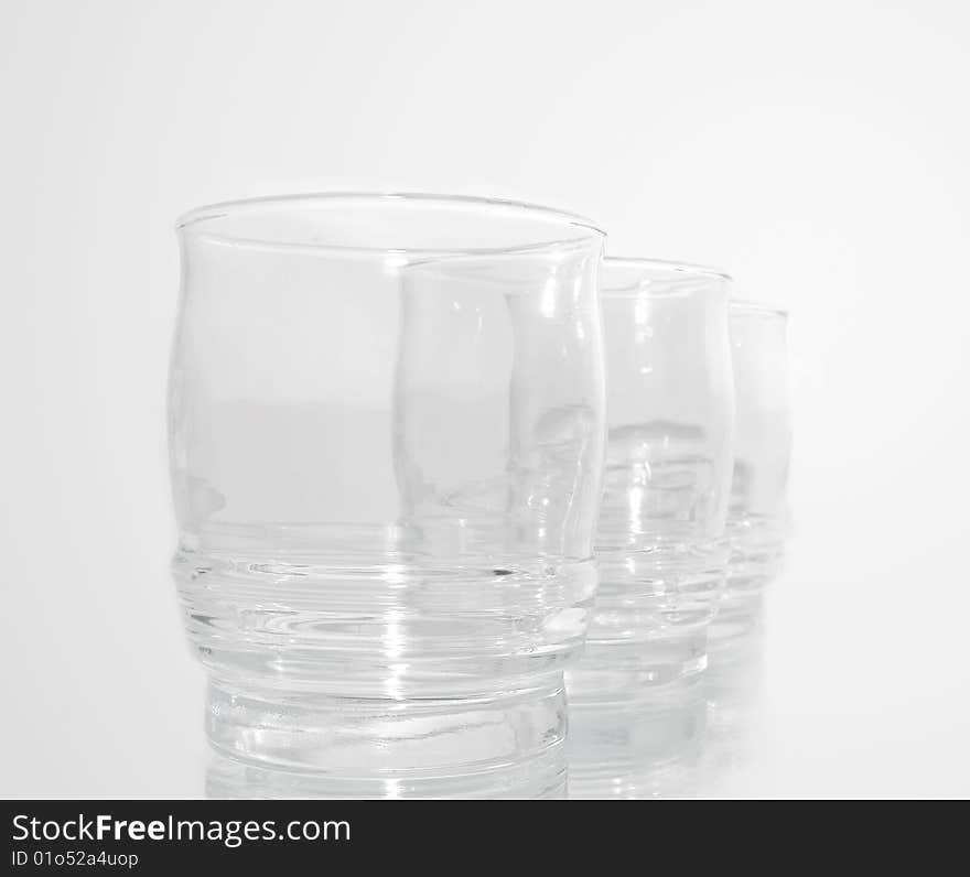 Empty glass isolated on a white background