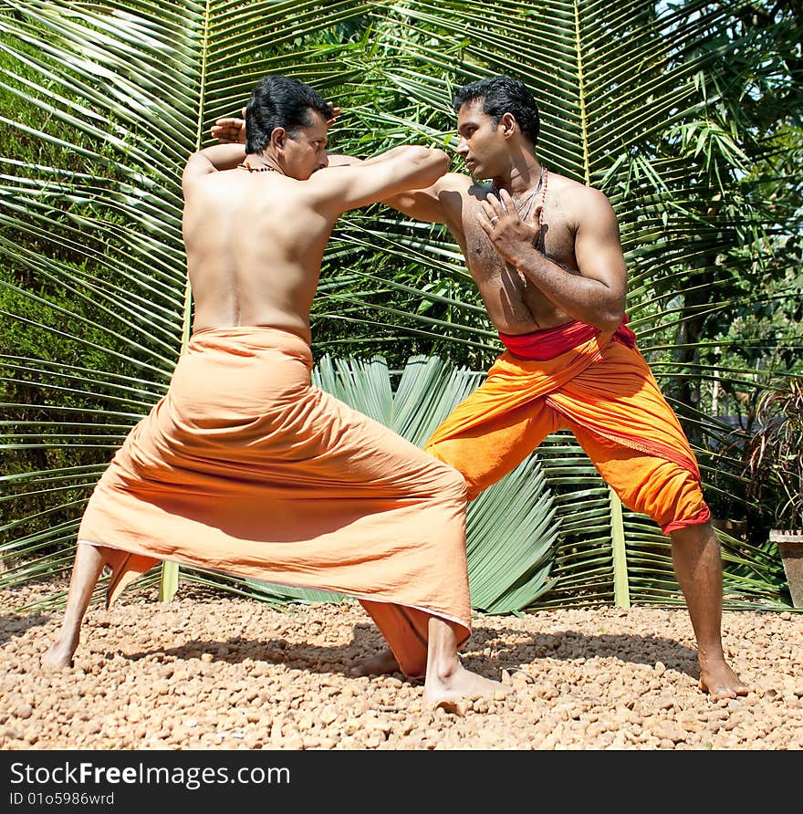 Kalarippayat, indian ancient martial art of Kerala, India. Kalarippayat, indian ancient martial art of Kerala, India