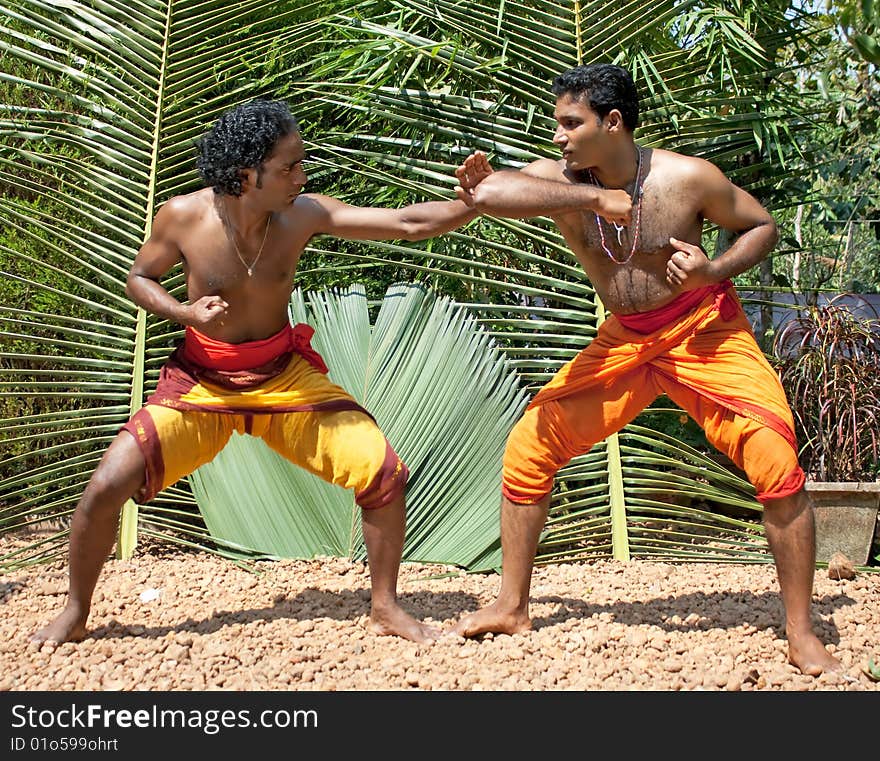 Kalarippayat, indian ancient martial art of Kerala, India. Kalarippayat, indian ancient martial art of Kerala, India