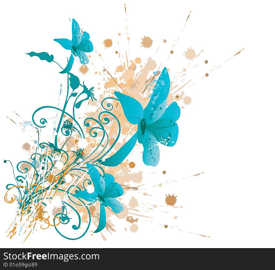 Illustration of a floral background