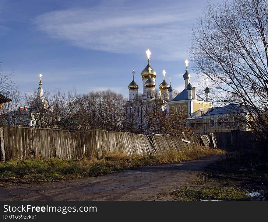 Russian Courtyard in Pereslavl Town