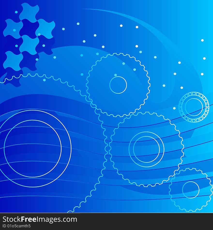 Abstract blue background. Vector illustration