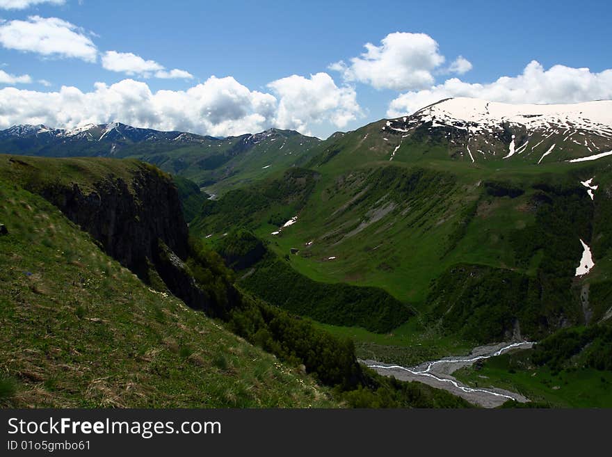 Big Caucasus Mountain Ridge, Georgia