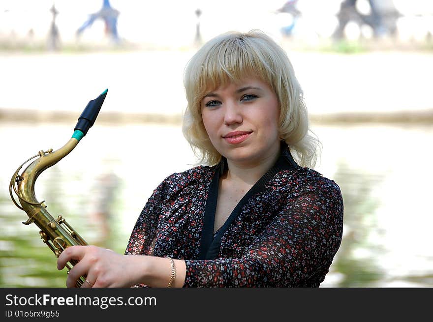 Portrait of the young woman. Portrait of the young woman