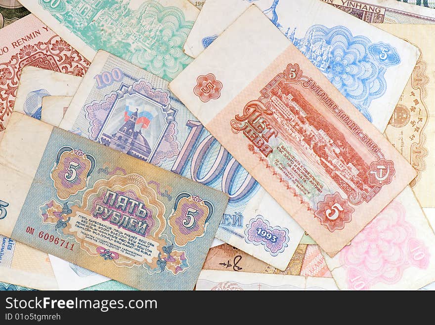 Background from the age-old money of the different states. Background from the age-old money of the different states