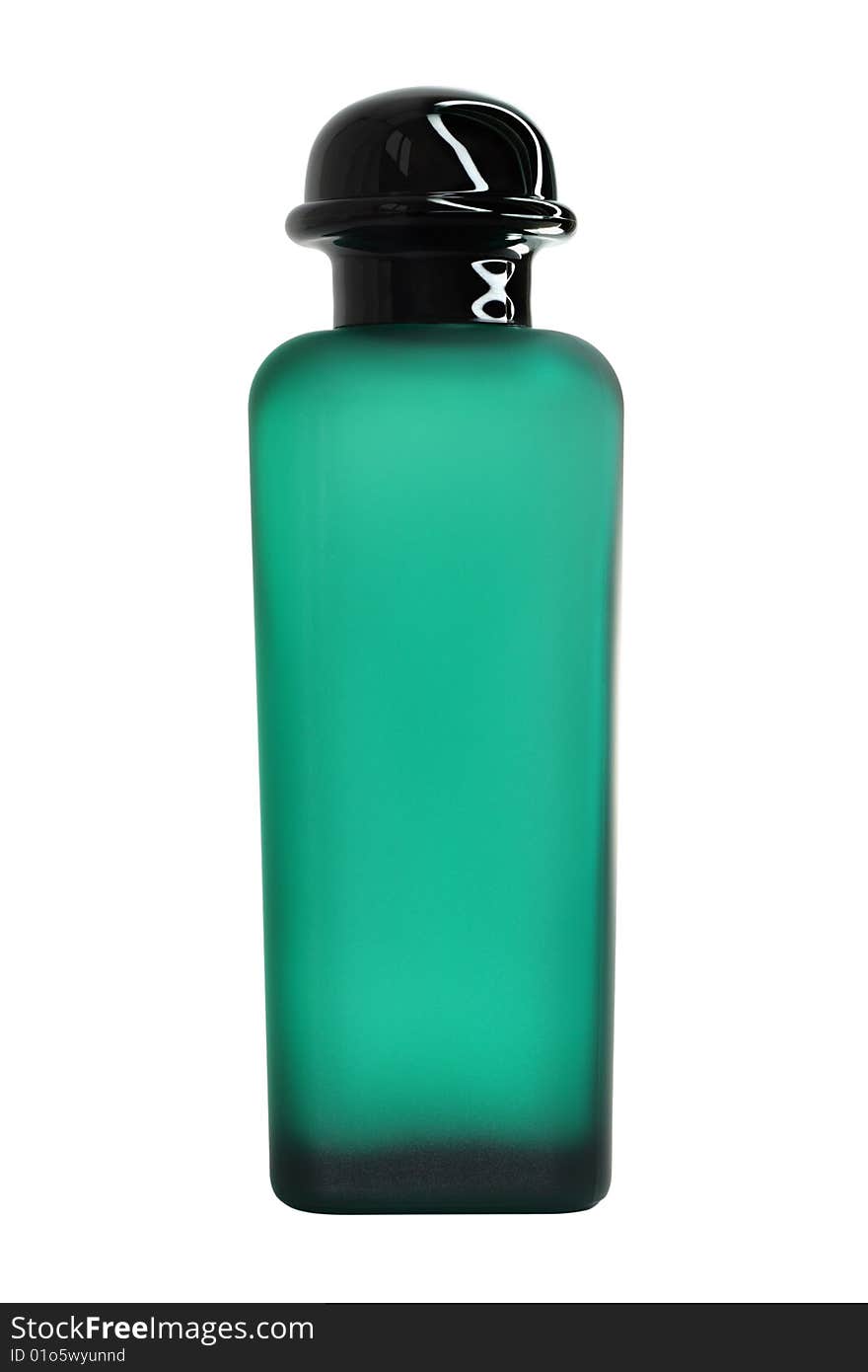 Green perfume bottle