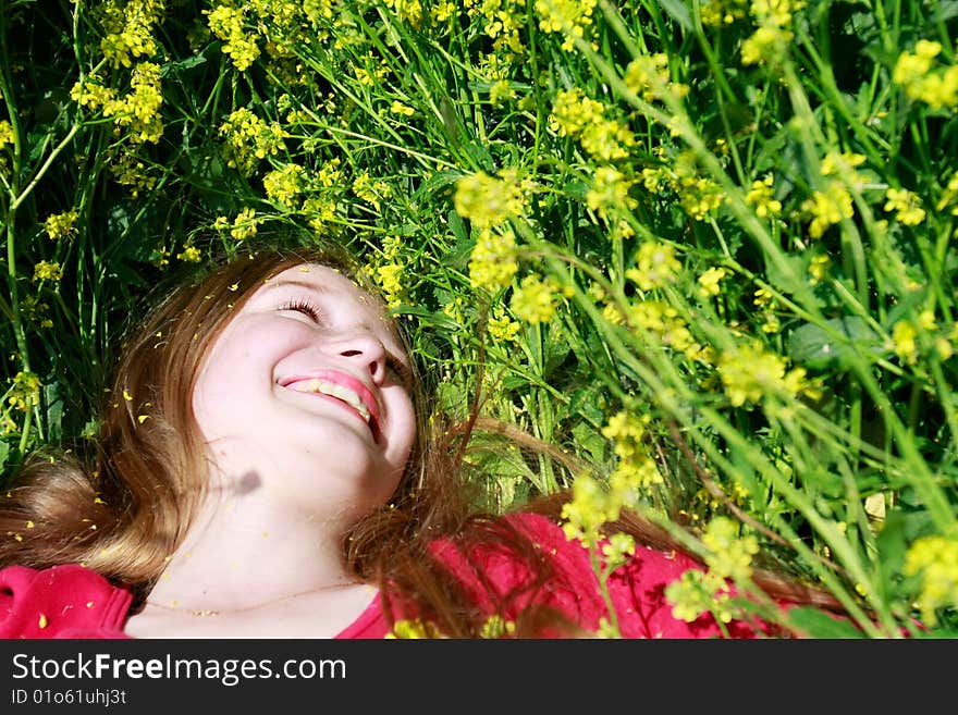 Girl In Green Grass