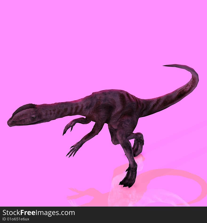 Rendered Image of a Dinosaur - with Clipping Path. Rendered Image of a Dinosaur - with Clipping Path