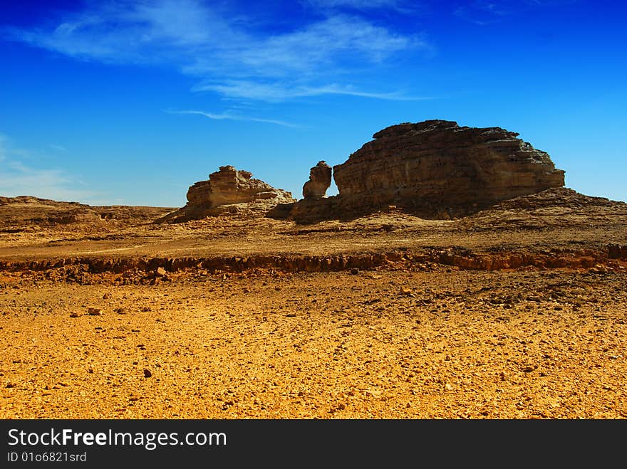 Big rock in the desert