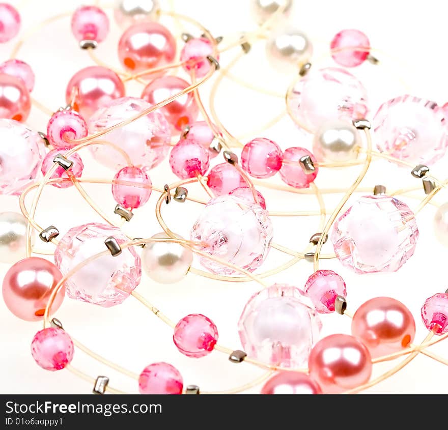 beautiful string of beads to background