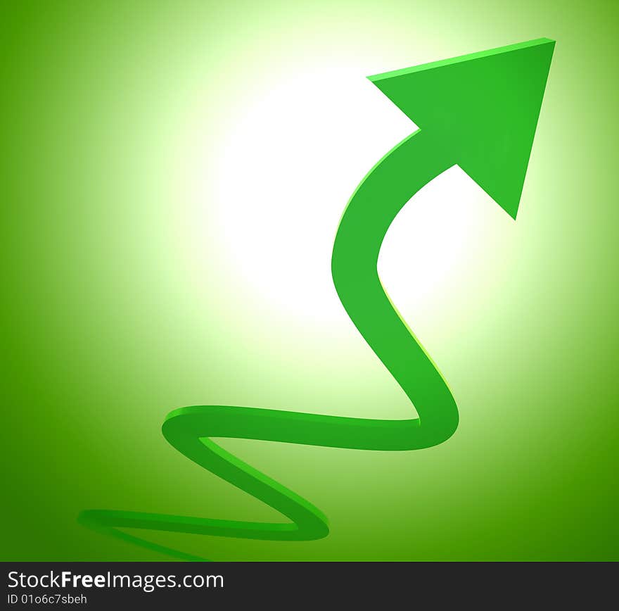 Green upward arrow icon