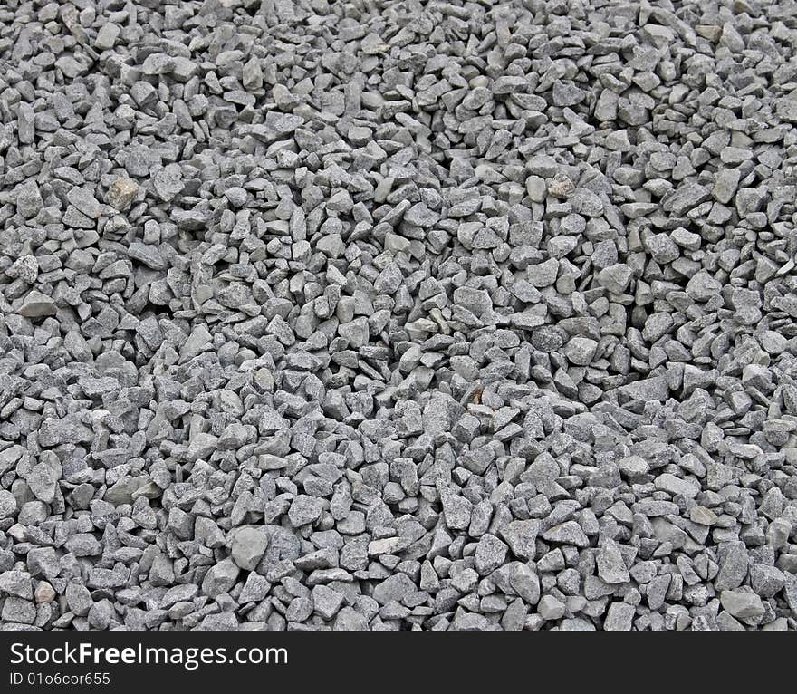 Road stone gravel to background