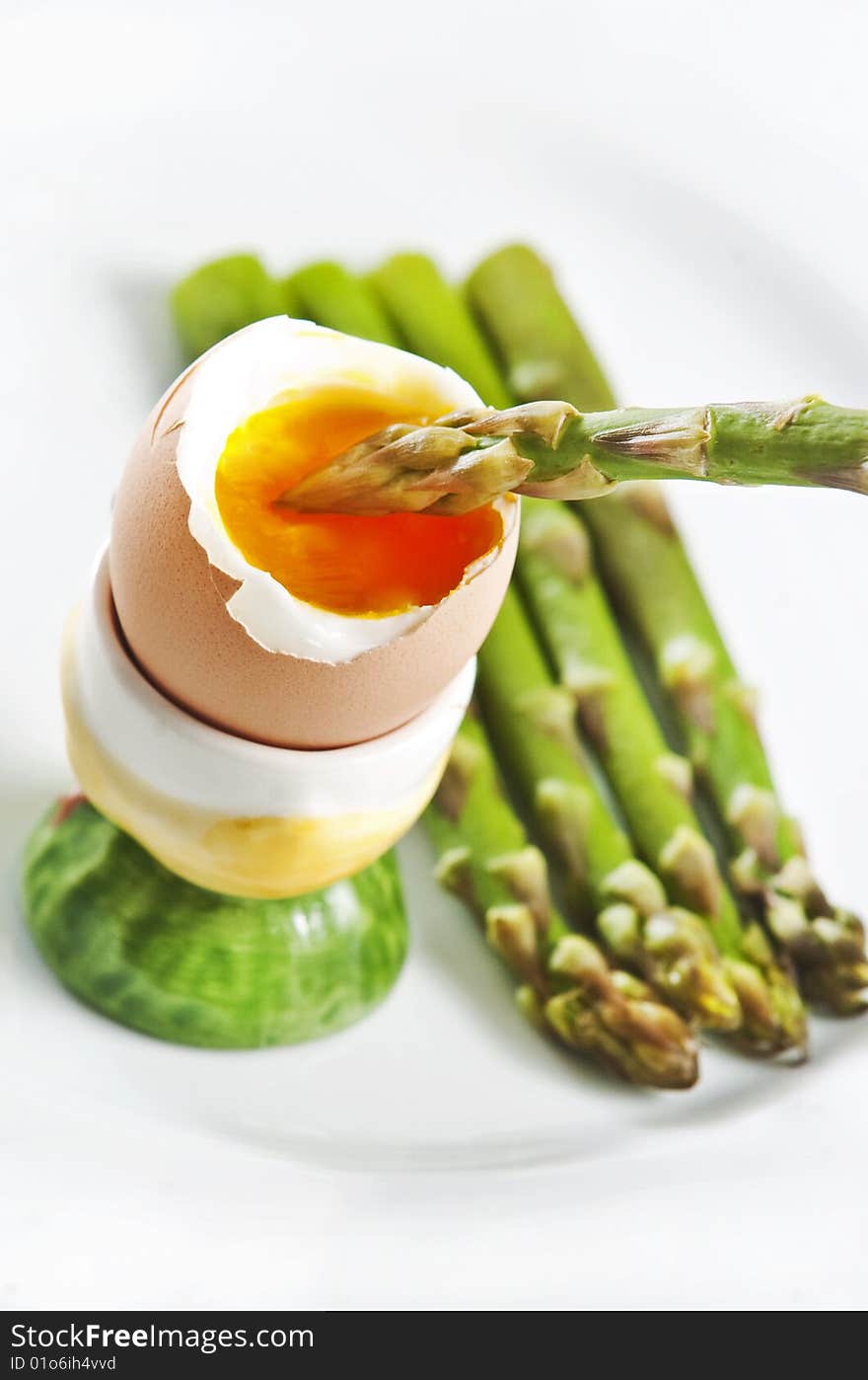 Healthy breakfast served on white plate