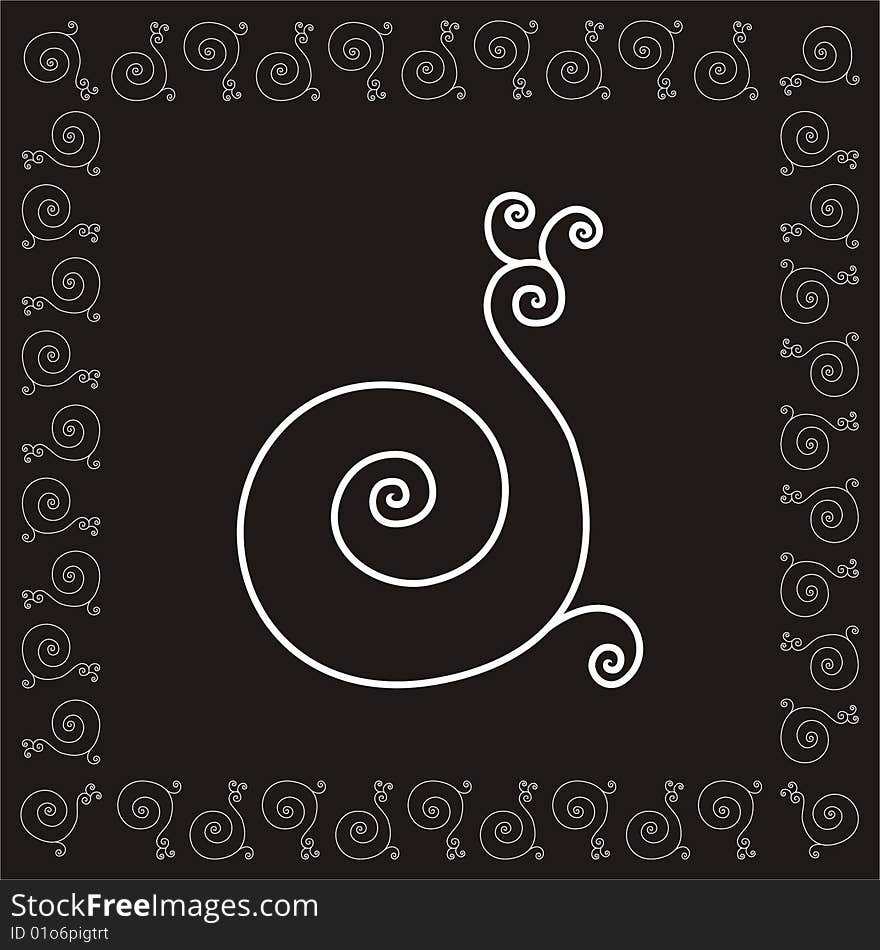 Stylized decorative ornament in the animal theme. Stylized decorative ornament in the animal theme