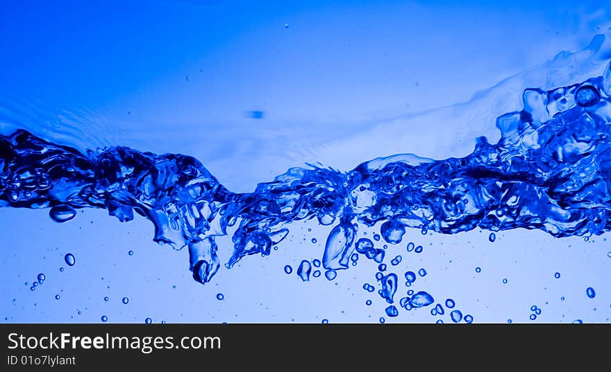 Background with splashing water.Water drop