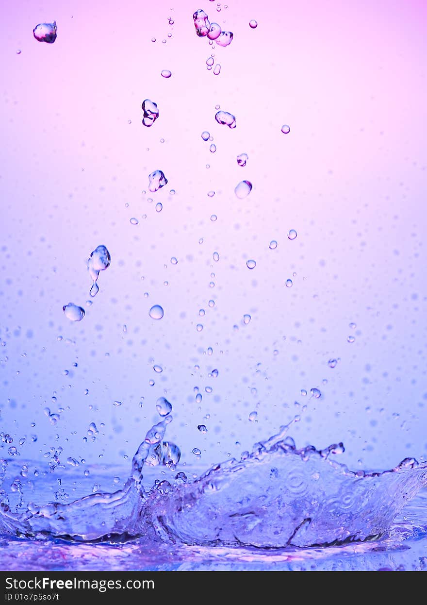 Background with splashing water.Water drop