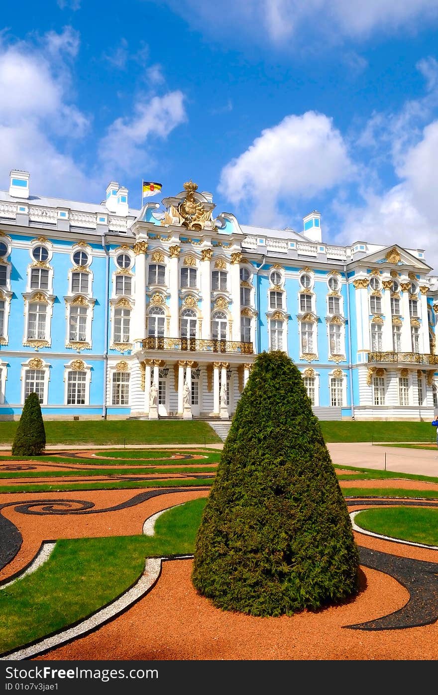 The Catherine Palace in Tsarskoye Selo, Russia