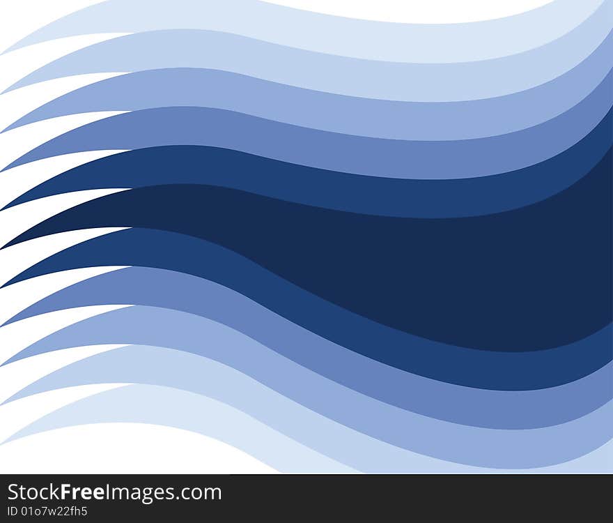 Fading blue waves on a  background. Fading blue waves on a  background