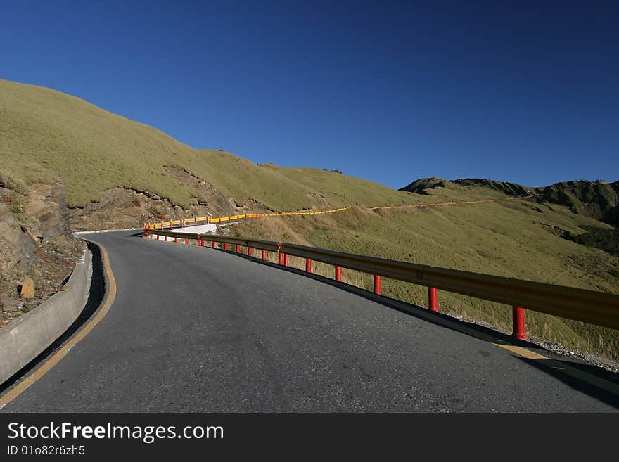 High Mountain With Blue Sky