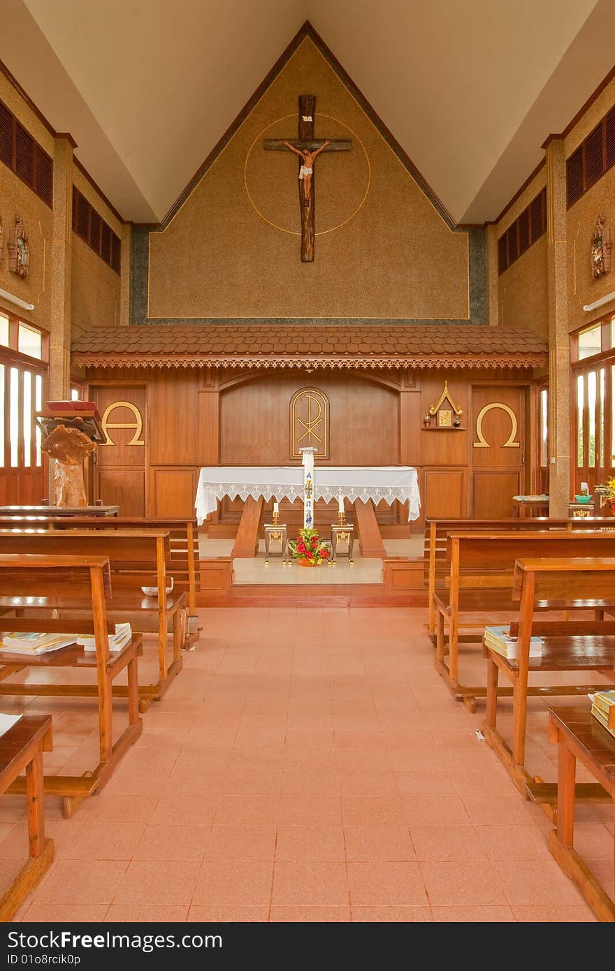 Village catholic church in Nakorn Panom province, Thailand. Village catholic church in Nakorn Panom province, Thailand