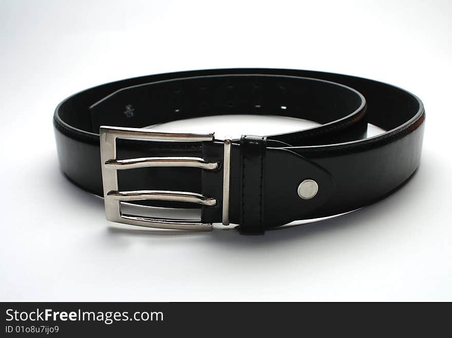 Belt             Black belt bryuchny isolated on a white background