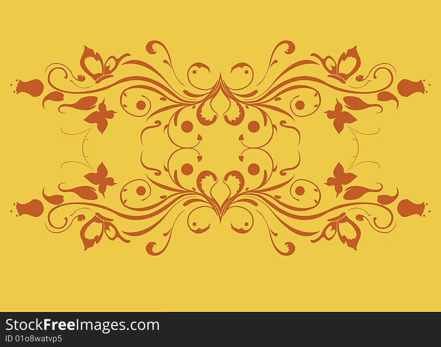 Vector illustraition of retro abstract floral swirl elements. Vector illustraition of retro abstract floral swirl elements