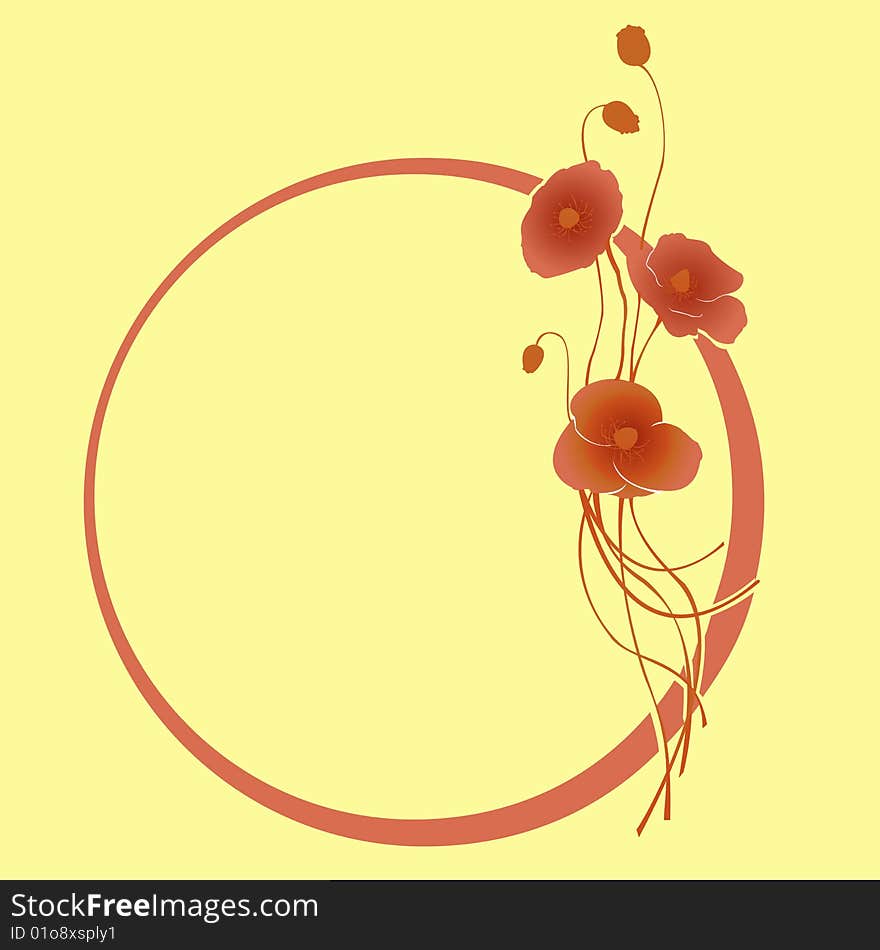 Vector illustraition of funky Abstract floral border. Vector illustraition of funky Abstract floral border