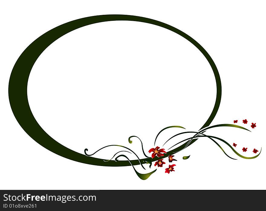 Vector illustraition of funky Abstract floral border. Vector illustraition of funky Abstract floral border