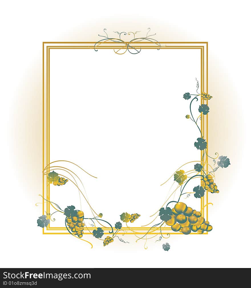 Vector illustraition of elegant floral frame