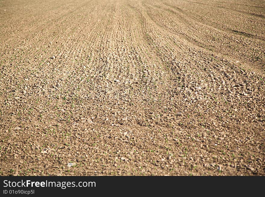 Brown field next to valladolid city in spain. Brown field next to valladolid city in spain