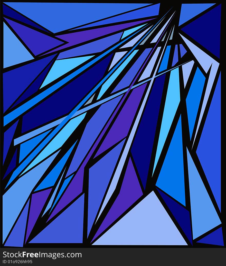 Abstract composition in style stained glass. Abstract composition in style stained glass