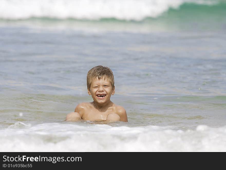 Portrait of little boy  having good time in summer environment. Portrait of little boy  having good time in summer environment