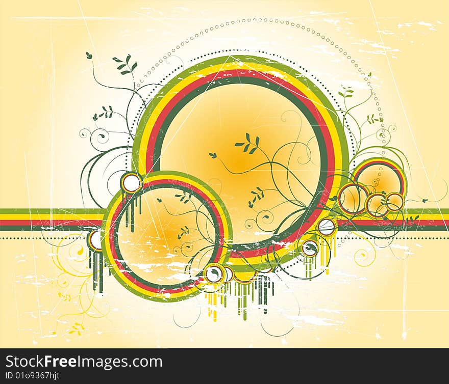 Illustration of Abstract background wiht color shapes