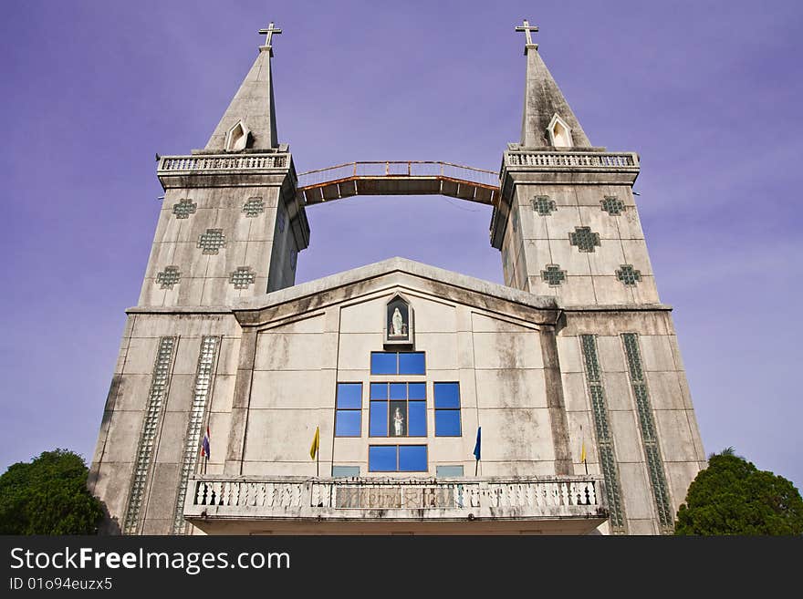 St.Anna Catholic church  in Nakorn Panom province, Thailand. St.Anna Catholic church  in Nakorn Panom province, Thailand