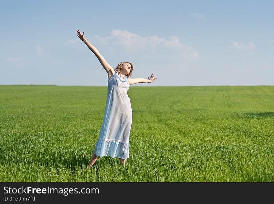 Woman in meadow