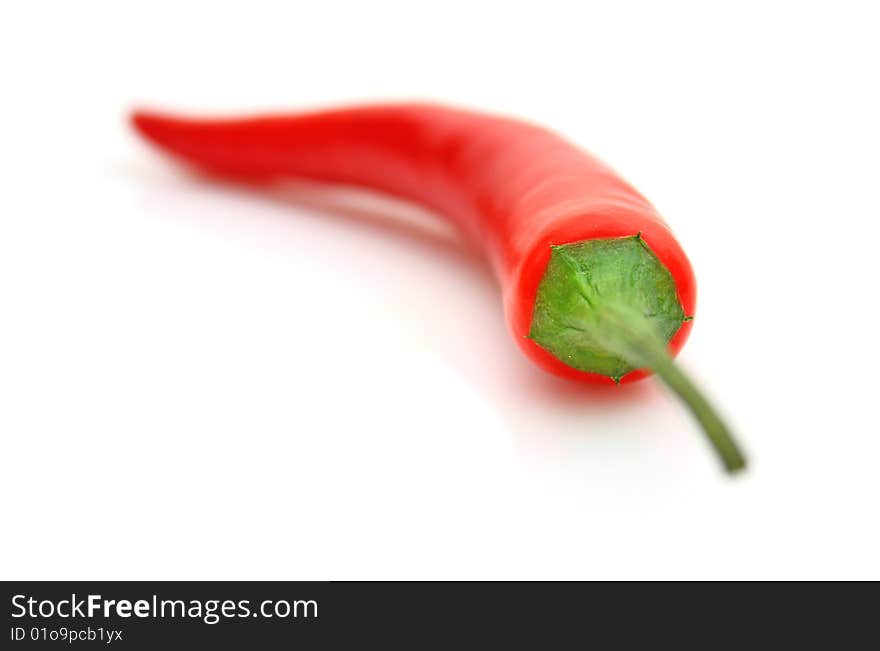 Fresh pepperoni isolated on white