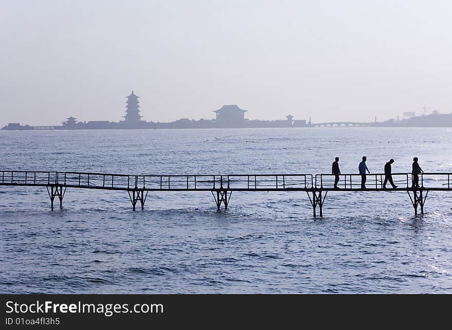 Seascape in Penlai city, china