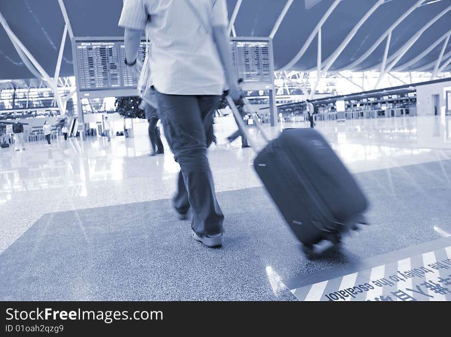 Bags at the airport, motion blur. Bags at the airport, motion blur